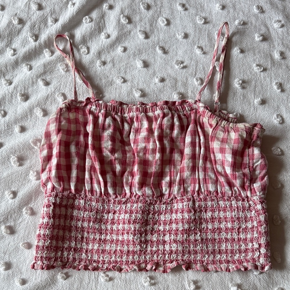 American Eagle Outfitters Pink Checkered Camisole